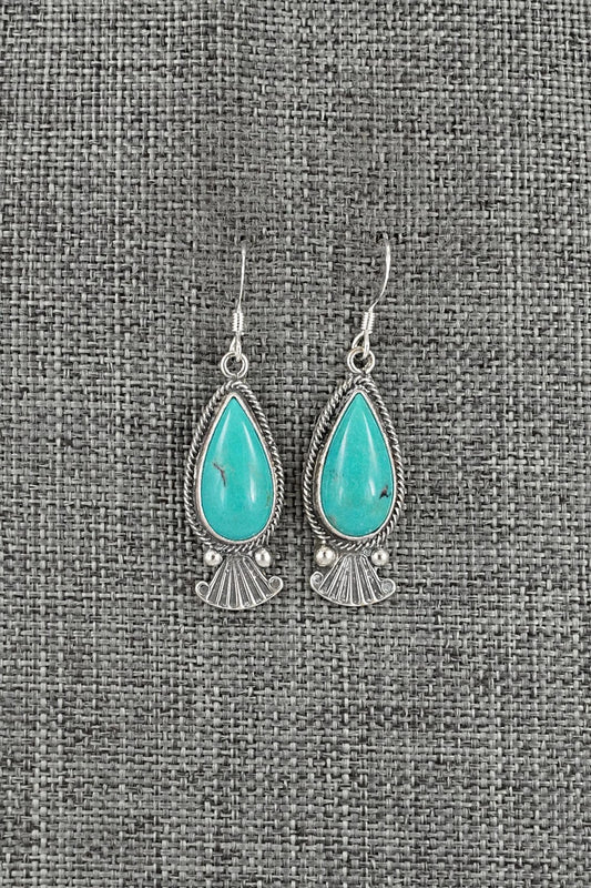 Turquoise & Sterling Silver Earrings - Verley Betone