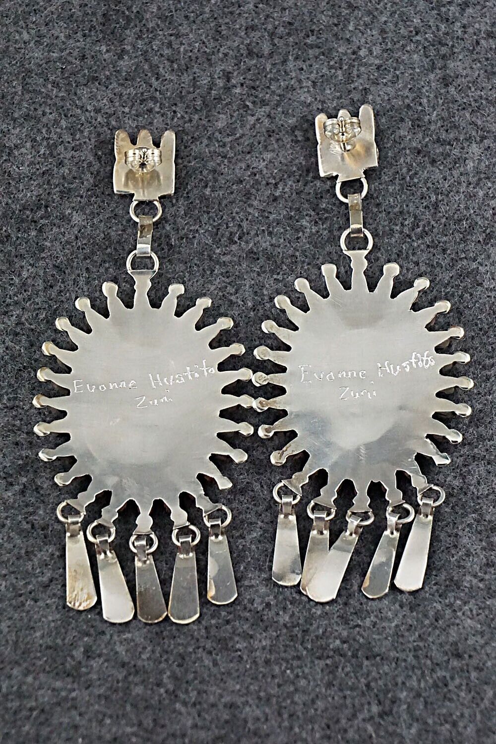 Turquoise & Sterling Silver Earrings - Evonne Hustito