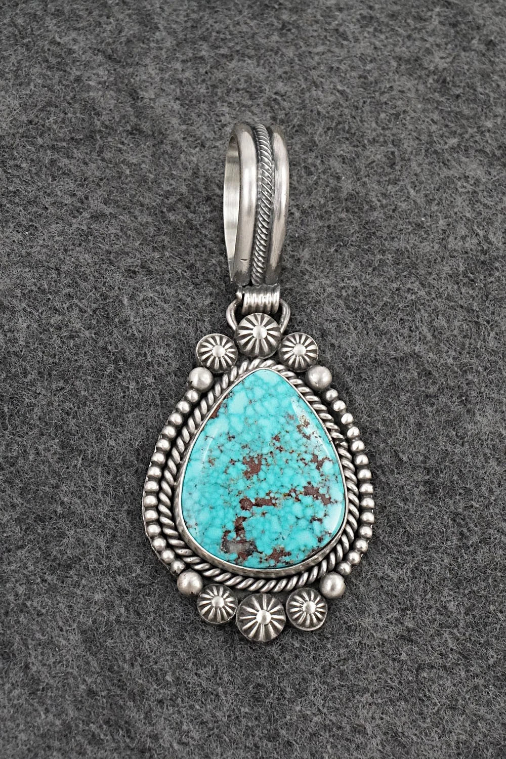 Turquoise & Sterling Silver Pendant - Michael Calladitto