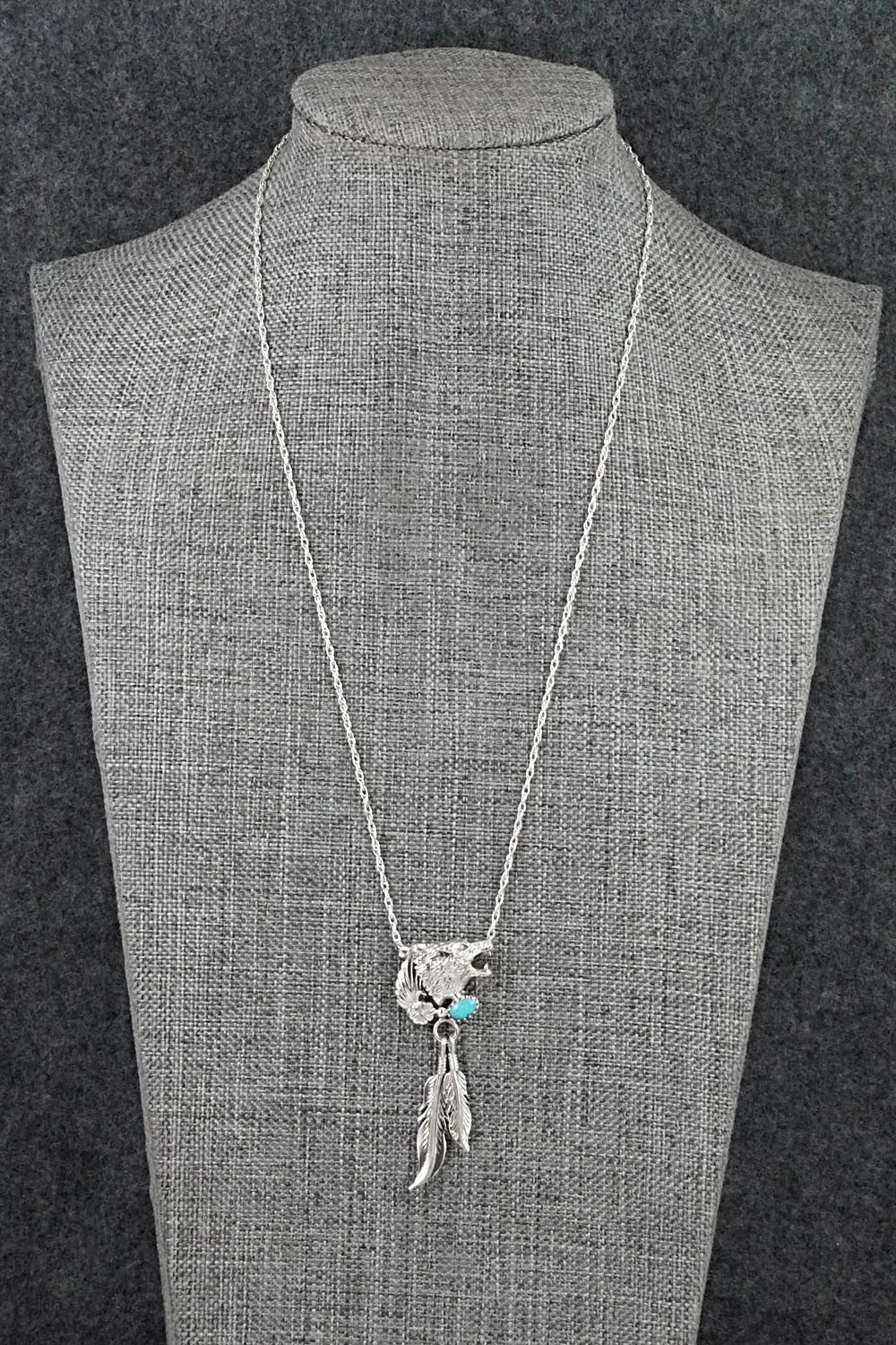 Turquoise & Sterling Silver Necklace - Genevieve Francisco