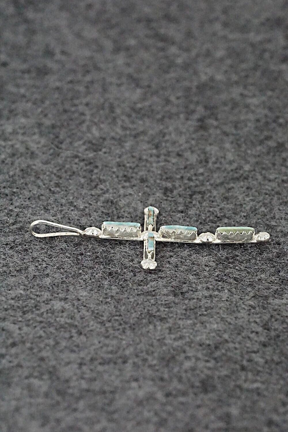 Turquoise & Sterling Silver Pendant - Diana Bellson