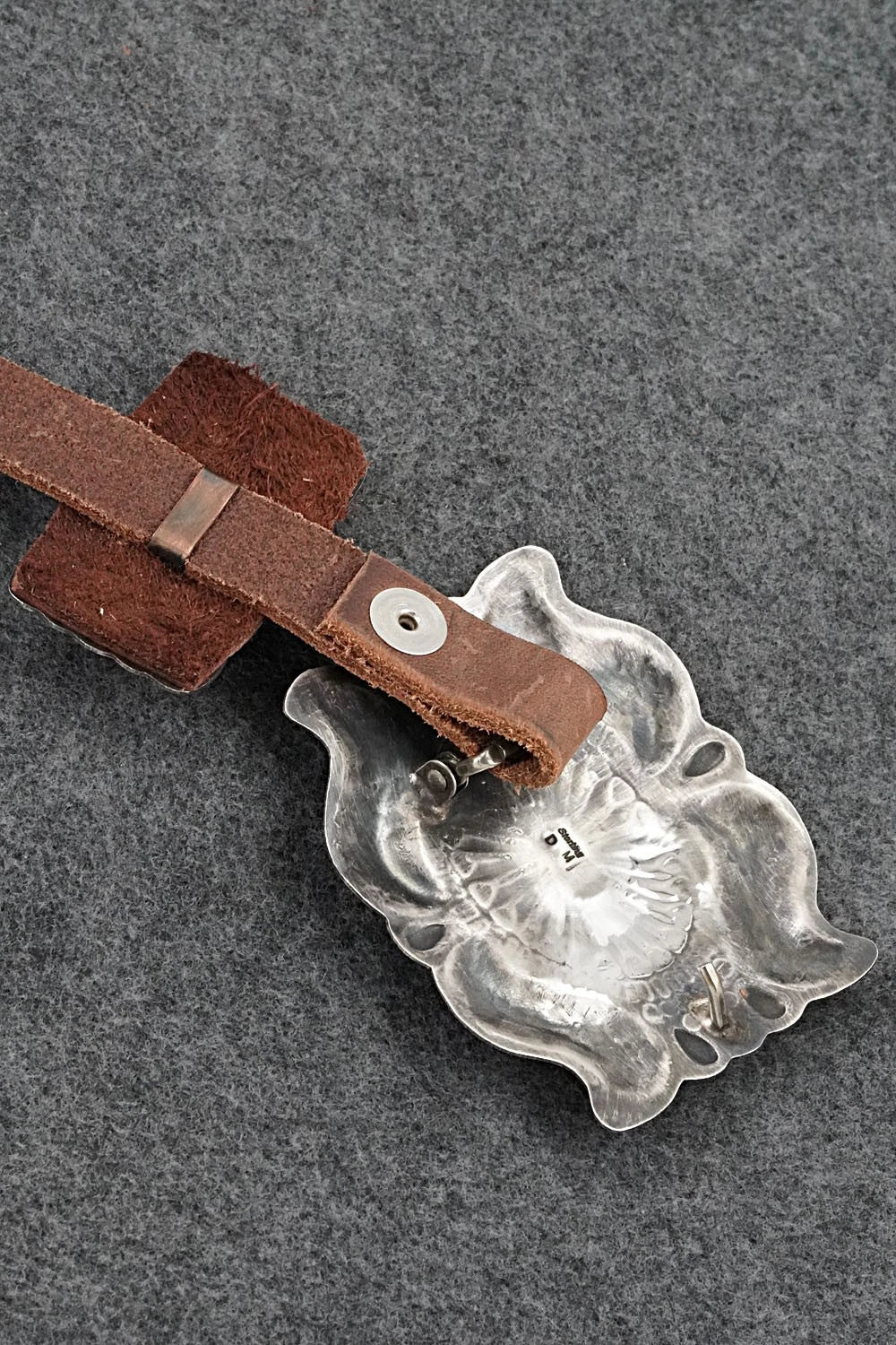 Turquoise, Sterling Silver & Leather Concho Belt - Dan Morgan