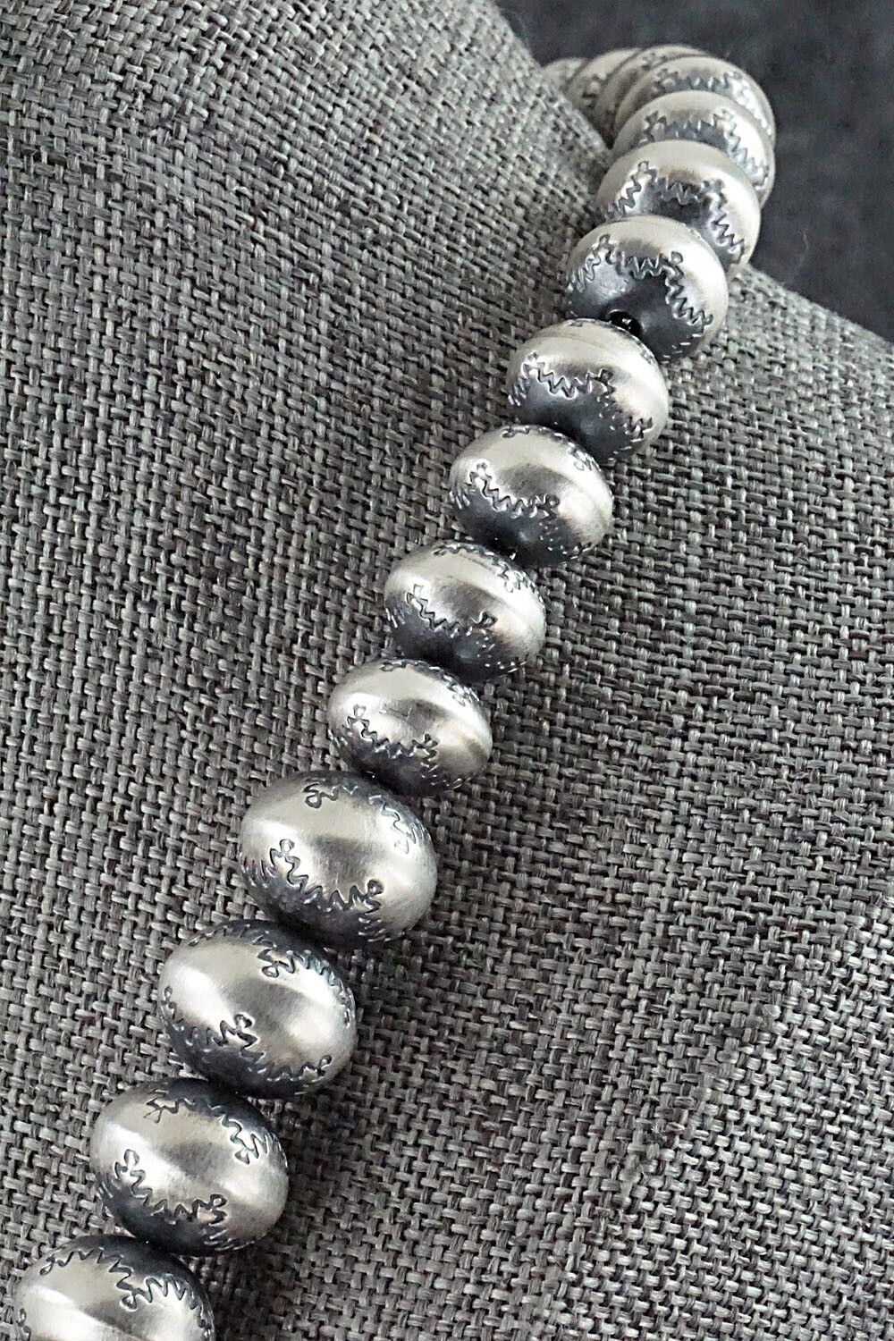 Sterling Silver Navajo Pearl Necklace - Bryannen Halwood