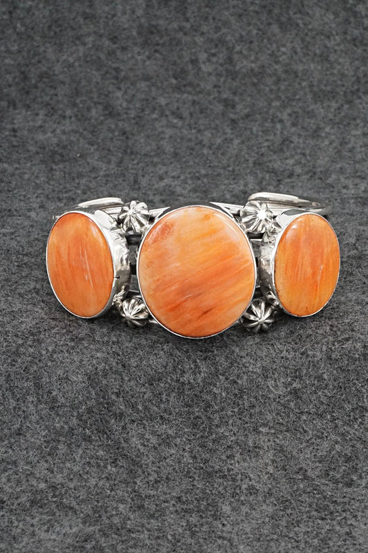 Spiny Oyster & Sterling Silver Bracelet - Paul Livingston