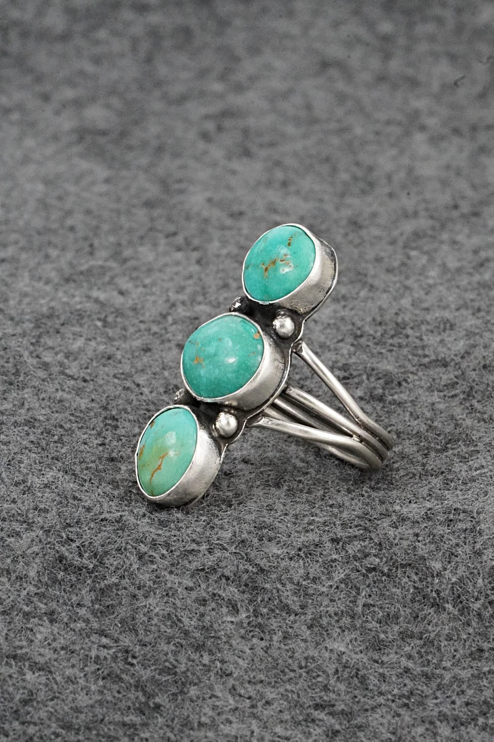 Turquoise & Sterling Silver Ring - Verley Betone - Size 8