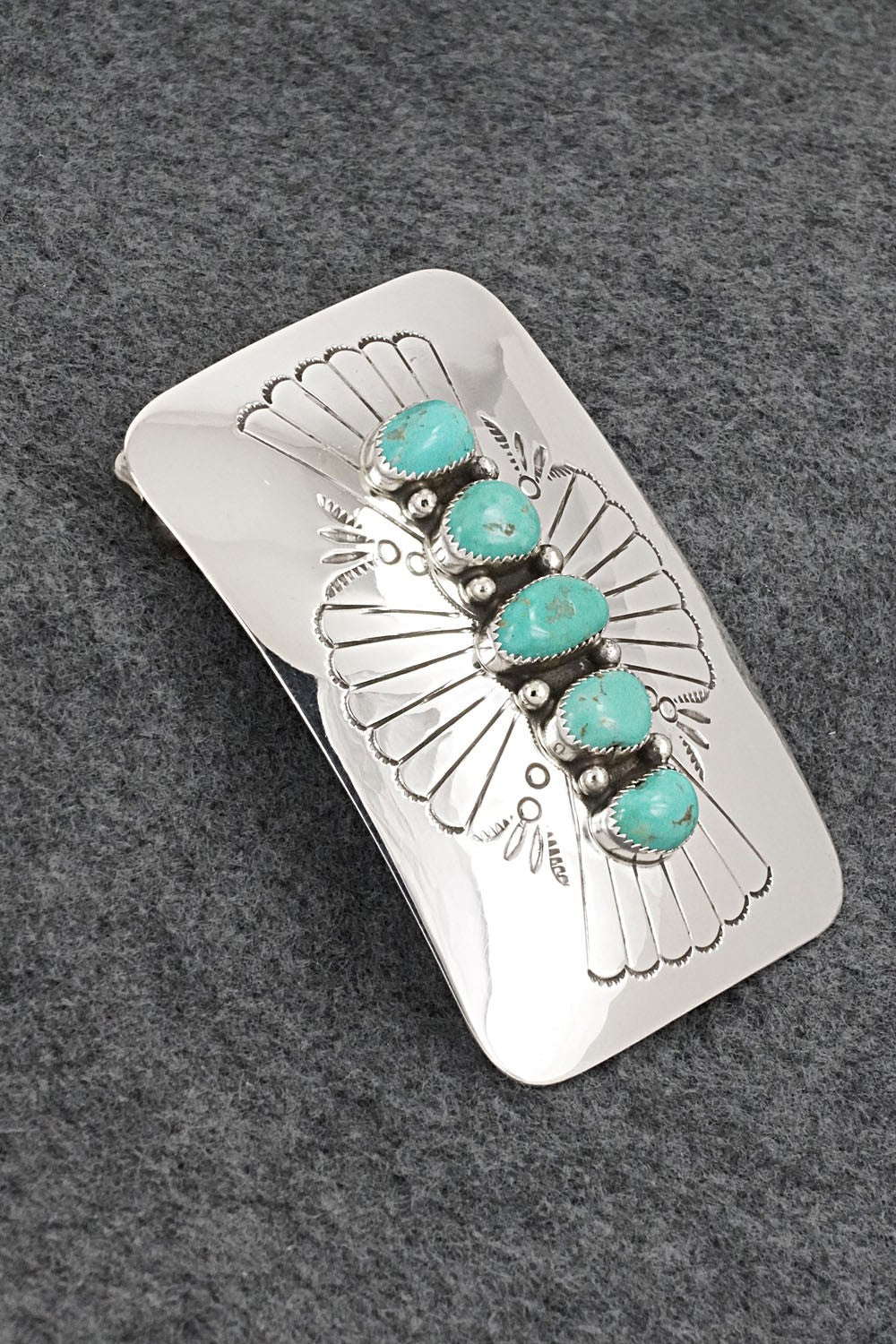 Turquoise & Sterling Silver Belt Buckle - Jolene Begay