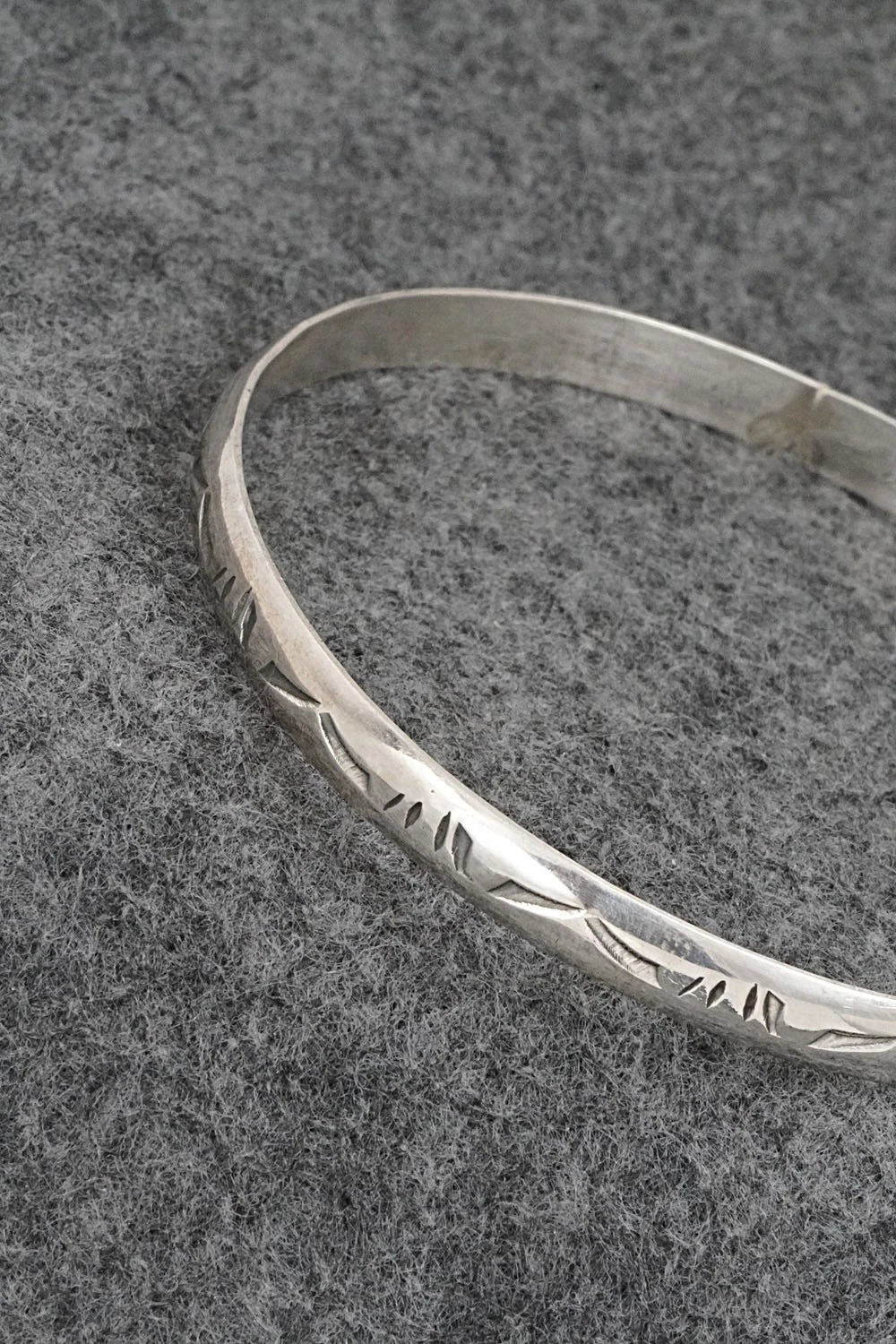 Sterling Silver Bangle Bracelet - Elaine Tahe