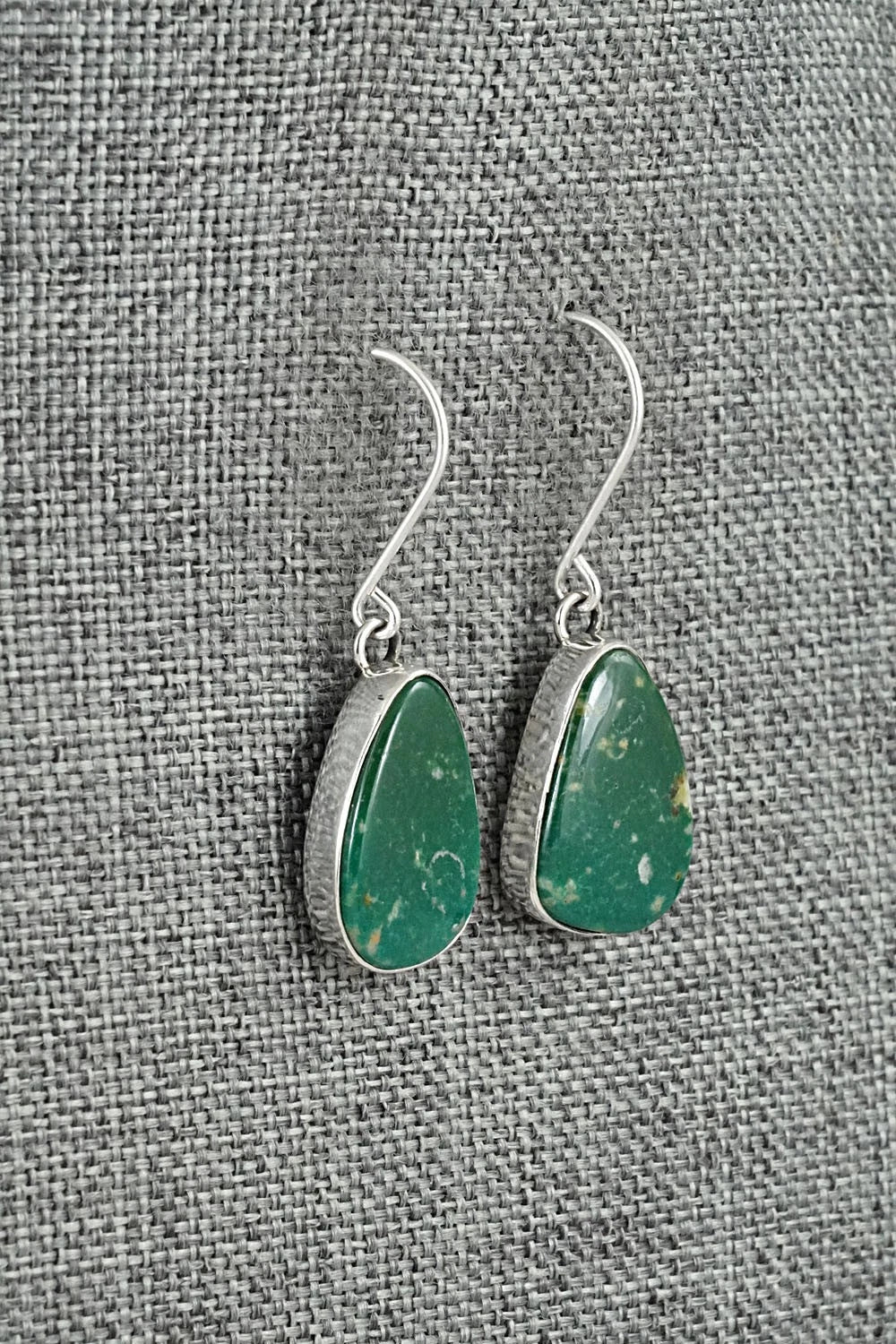 Turquoise & Sterling Silver Earrings - Eugene Gruber