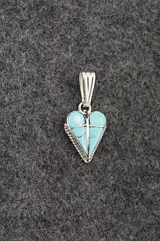 Turquoise & Sterling Silver Pendant - Velda Nastacio