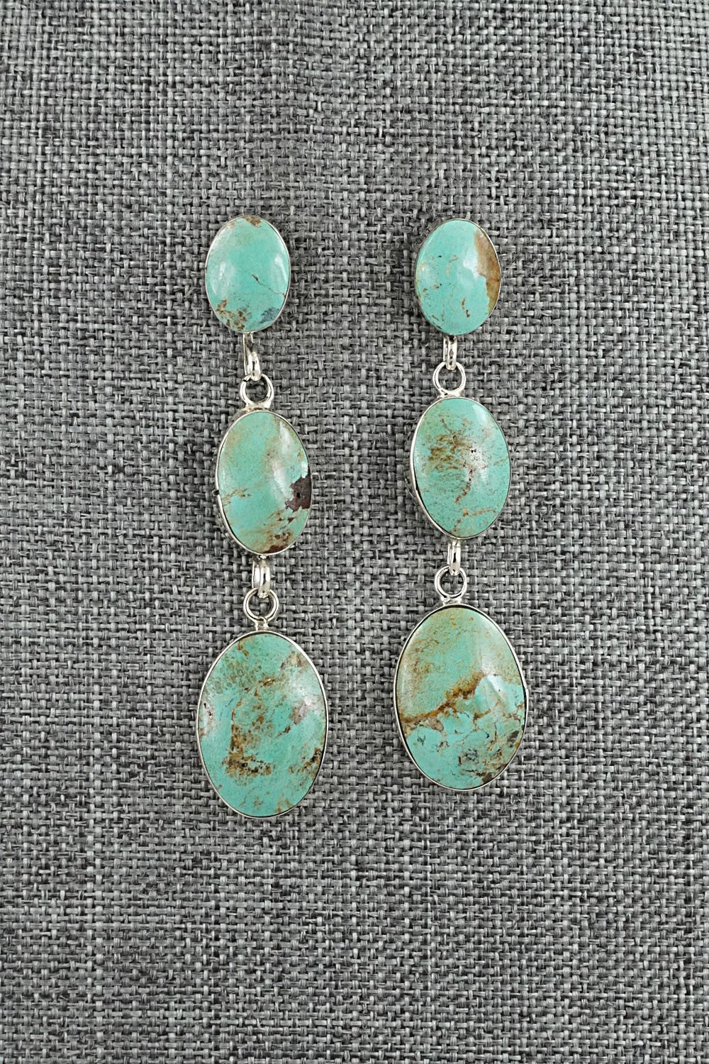 Turquoise & Sterling Silver Earrings - Irvin Tsosie