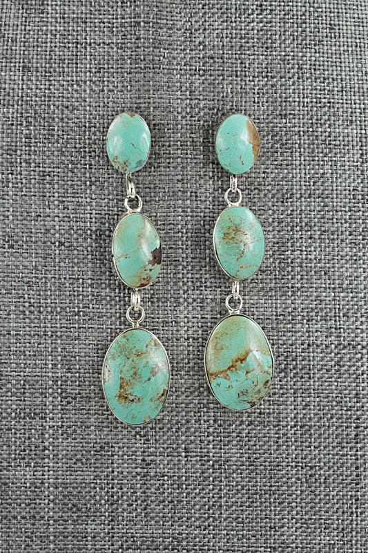 Turquoise & Sterling Silver Earrings - Irvin Tsosie