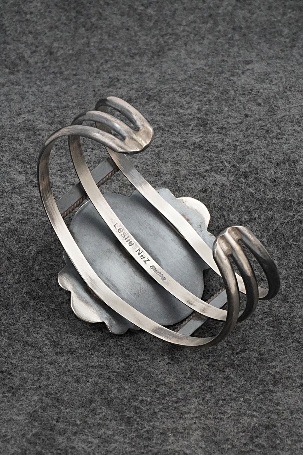 Turquoise & Sterling Silver Bracelet - Leslie Nez