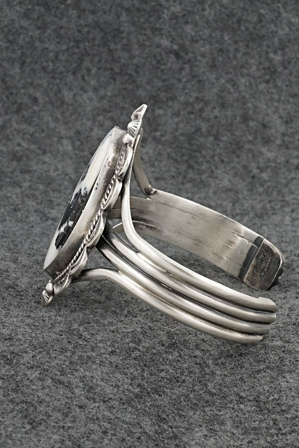 White Buffalo & Sterling Silver Bracelet - Vernon Johnson