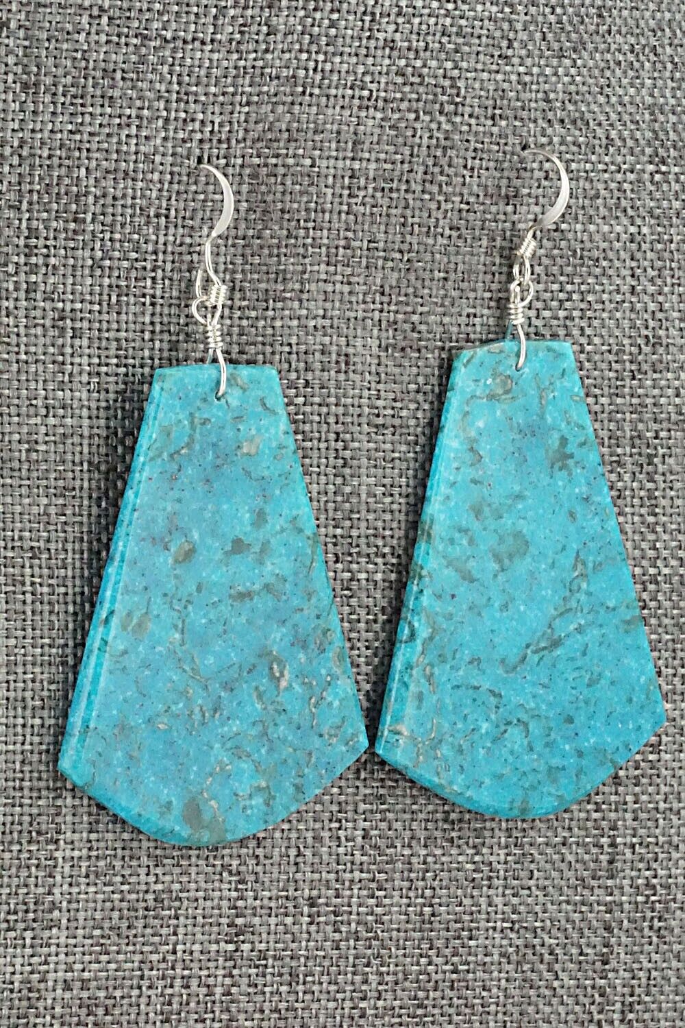 Turquoise & Sterling Silver Earrings - Lupe Lovato