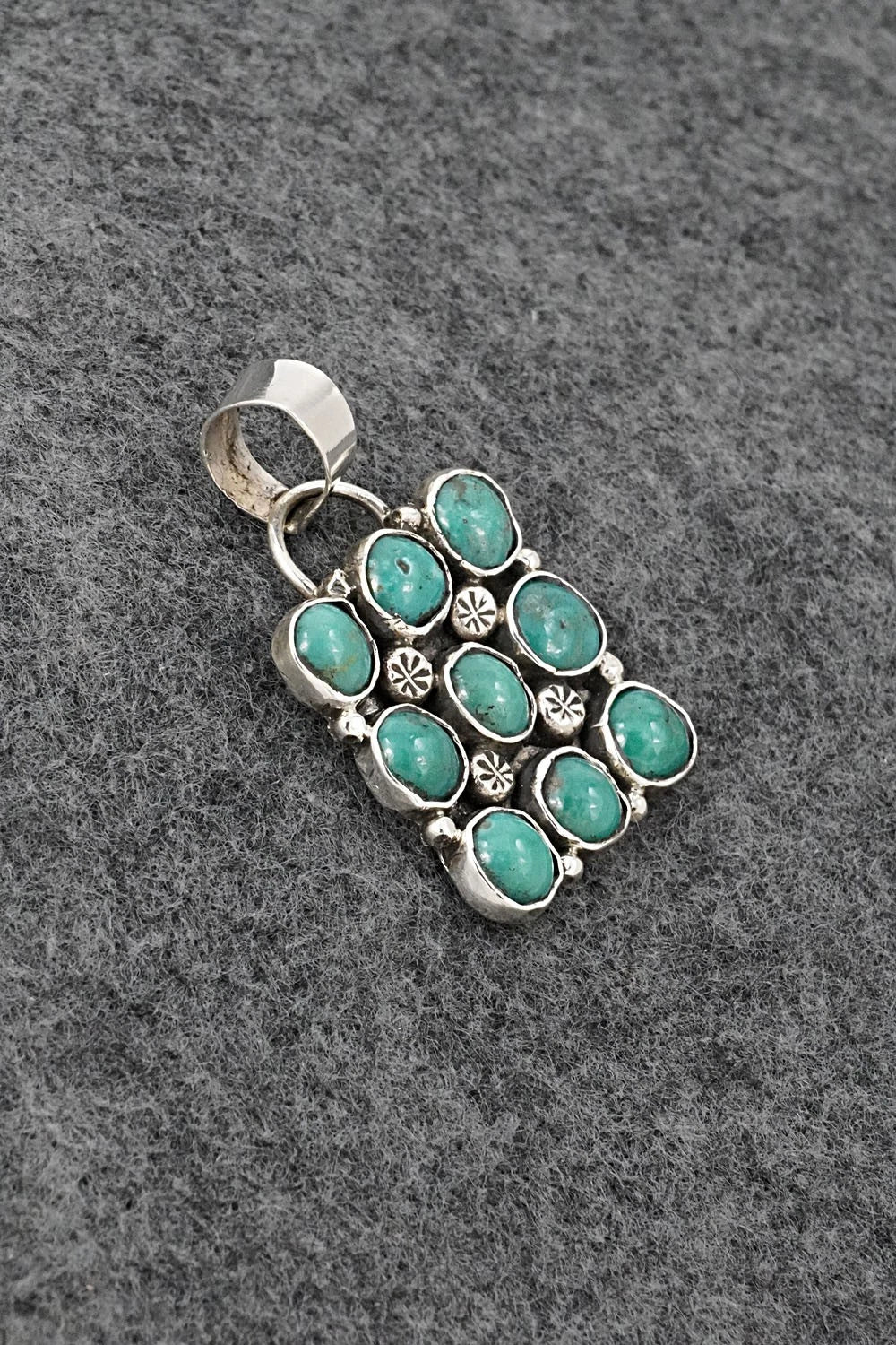 Turquoise & Sterling Silver Pendant - Priscilla Reeder