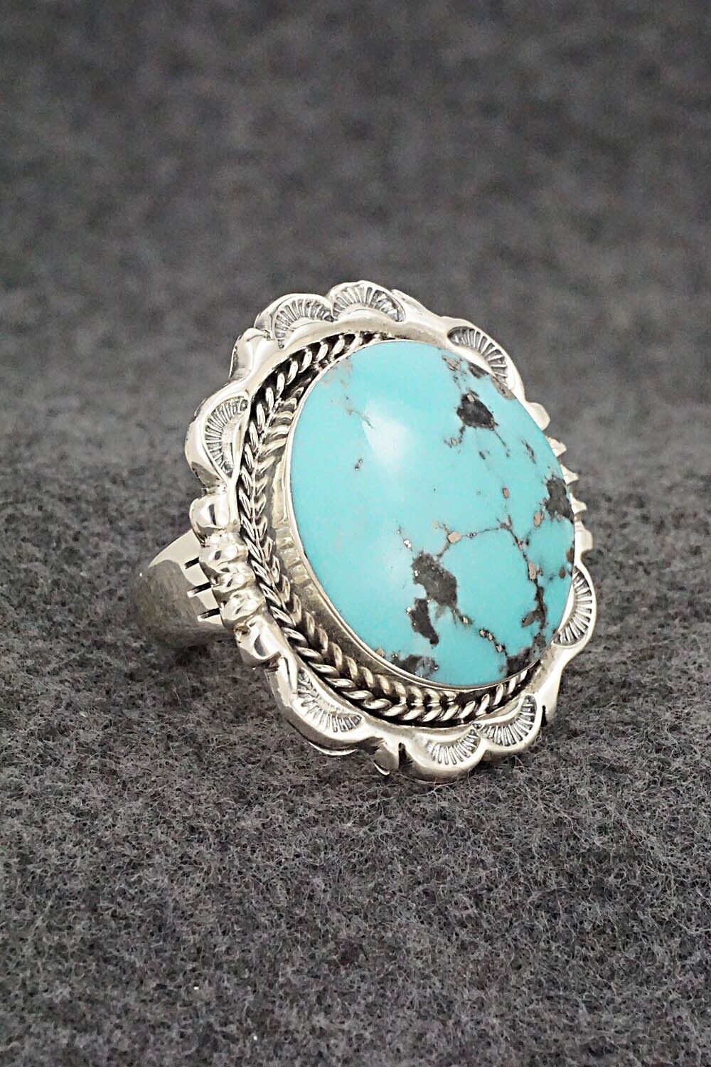 Turquoise & Sterling Silver Ring - Emerson Delgarito - Size 8