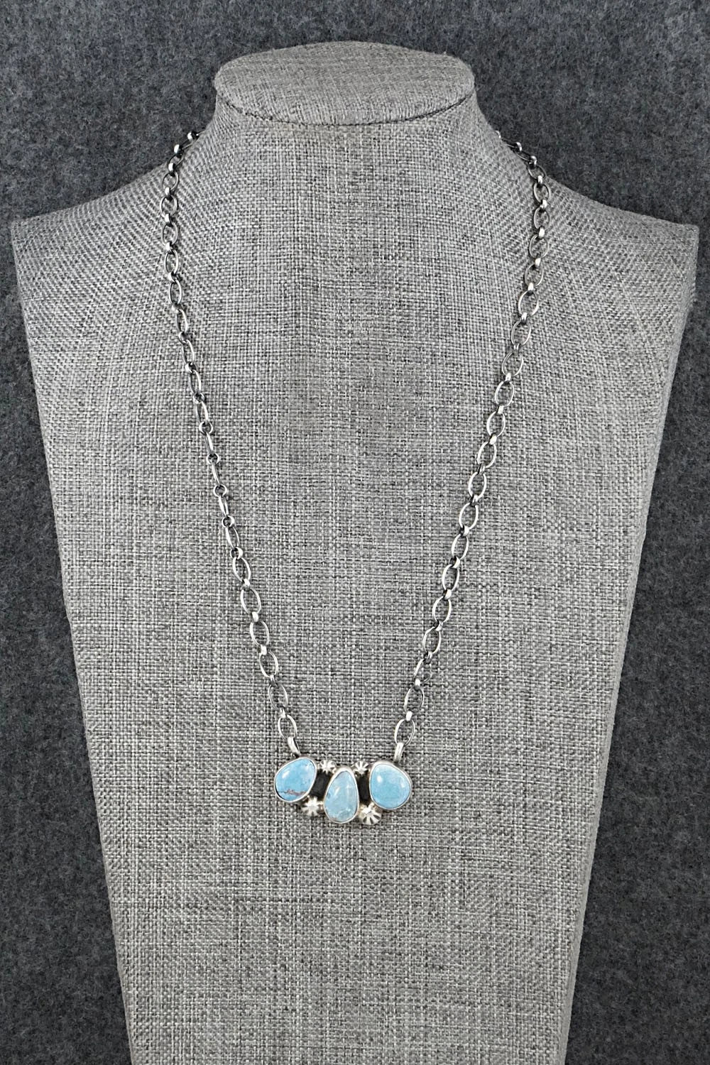 Turquoise & Sterling Silver Necklace - Kathleen Livingston