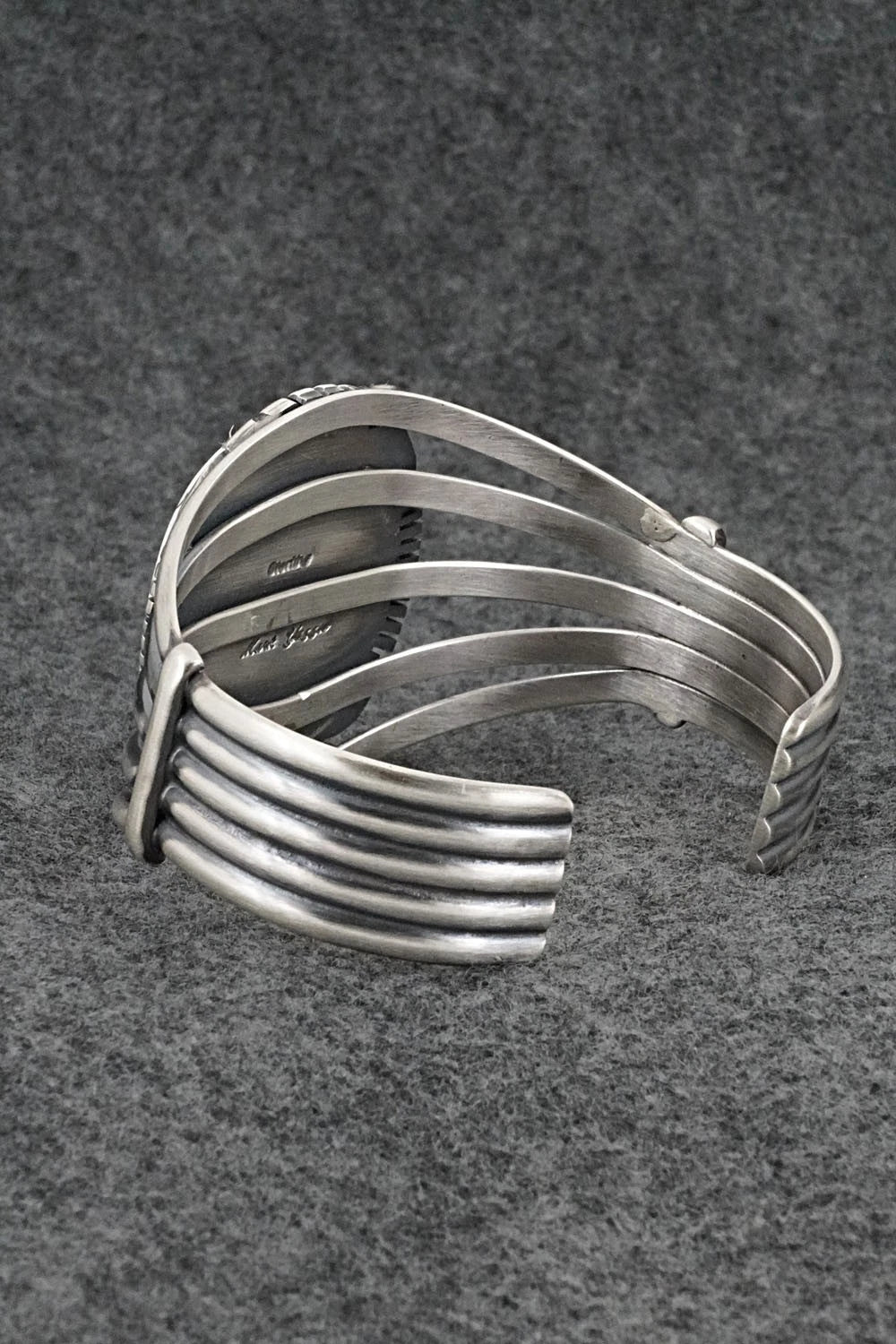 White Buffalo & Sterling Silver Bracelet - Mark Yazzie