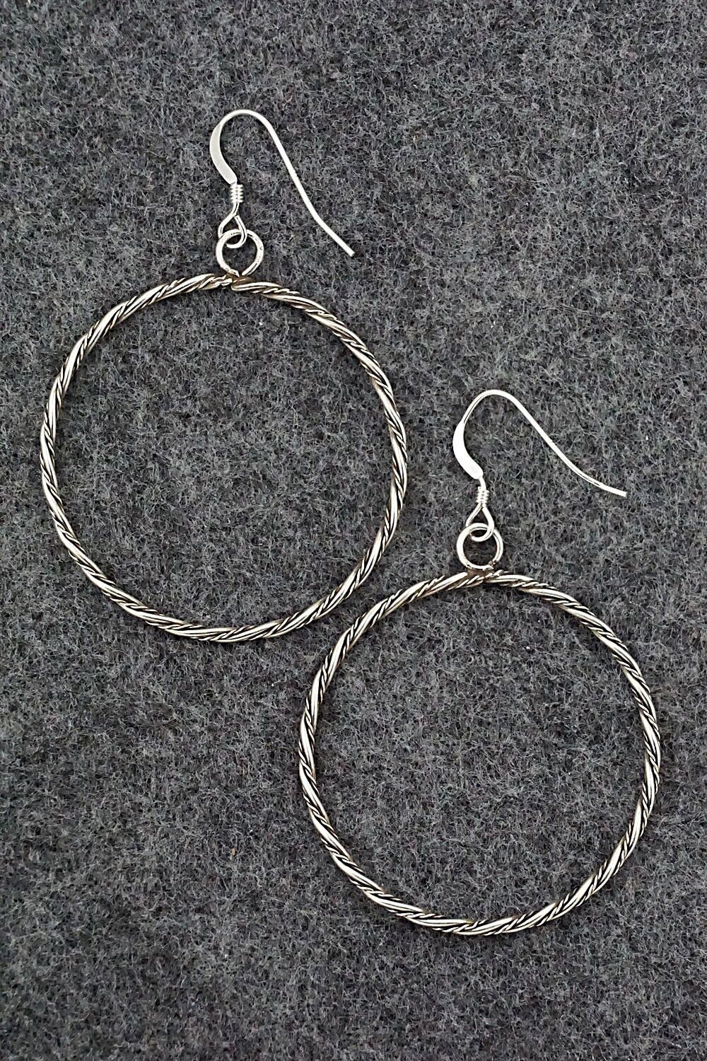 Sterling Silver Hoop Earrings - Caroline Tsosie