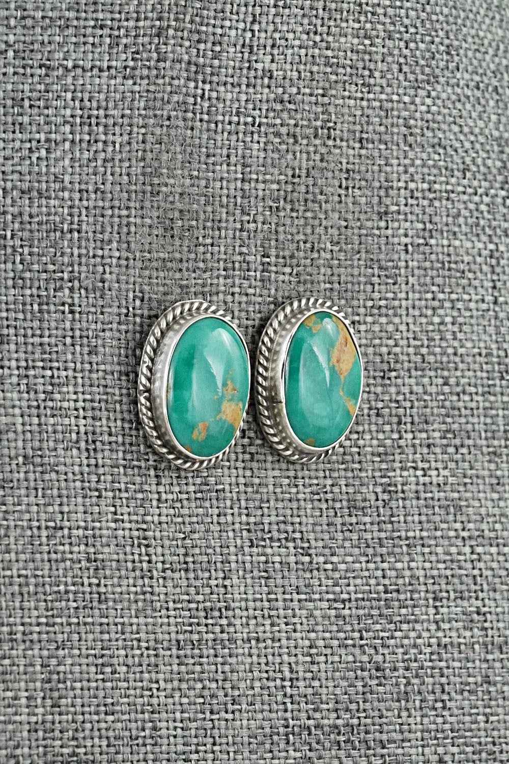Turquoise & Sterling Silver Earrings - Rosemary Saunders
