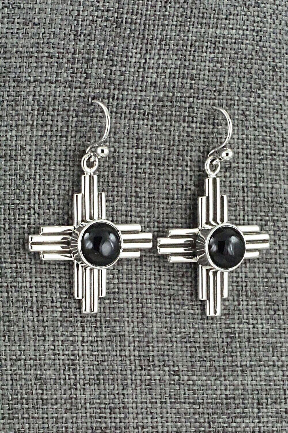 Onyx & Sterling Silver Earrings - Raymond Coriz