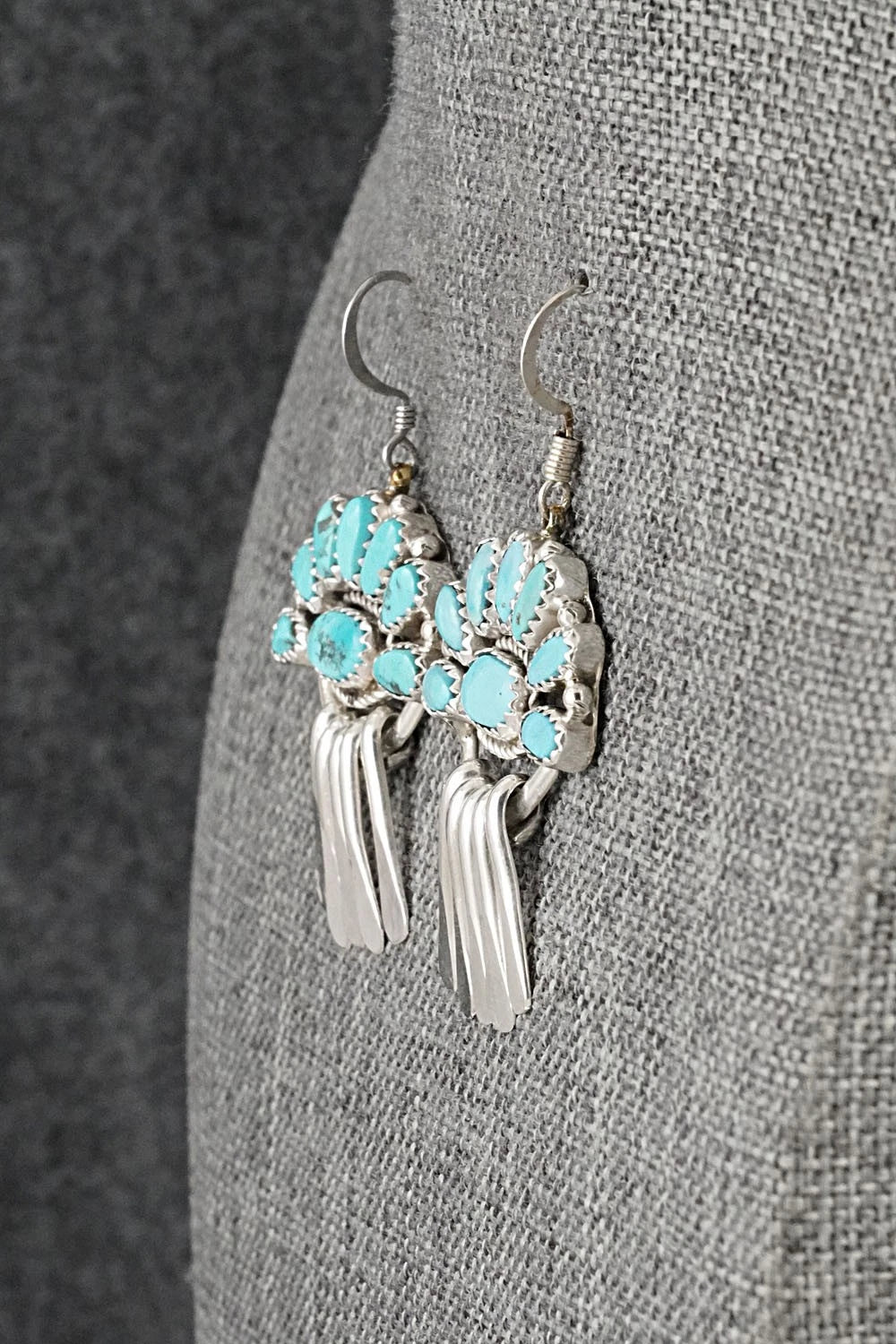 Turquoise & Sterling Silver Earrings - Justina Wilson