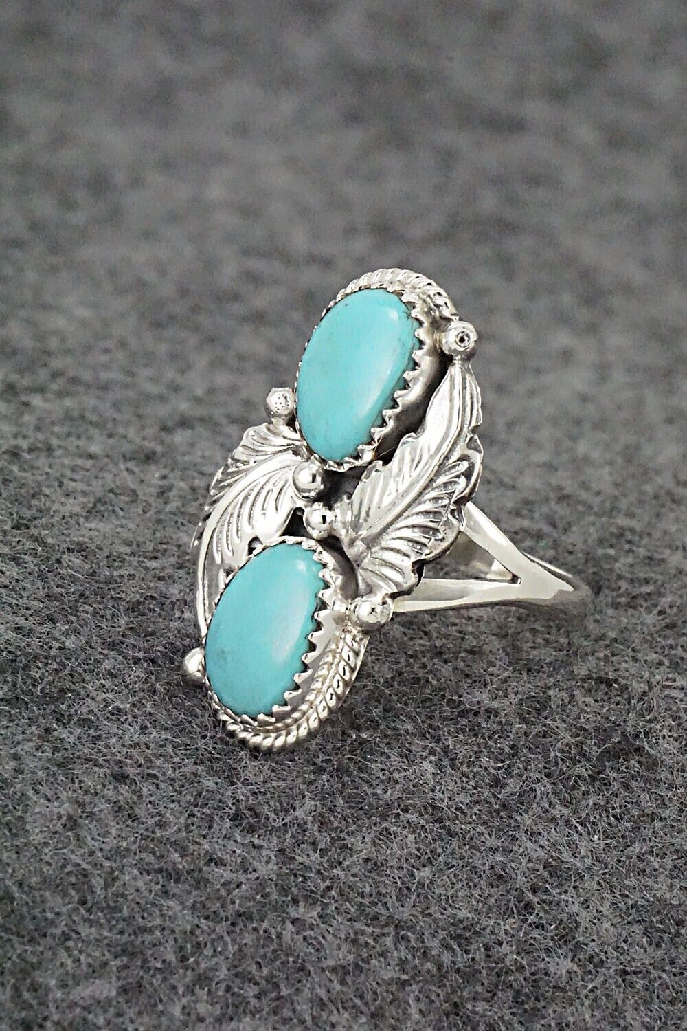 Turquoise & Sterling Silver Ring - Jerryson Henio - Size 9.25