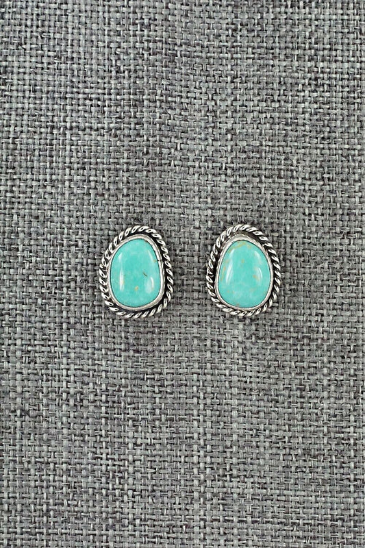 Turquoise & Sterling Silver Earrings - Marco Begaye