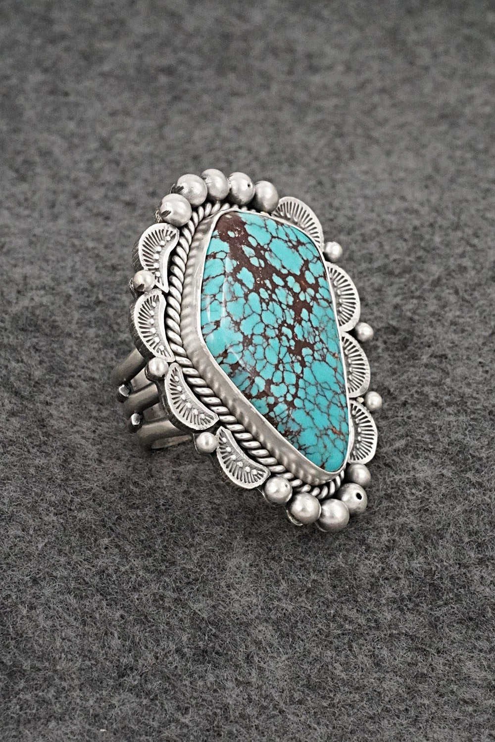 Turquoise & Sterling Silver Ring - Rosita Calladitto - Size 9.5