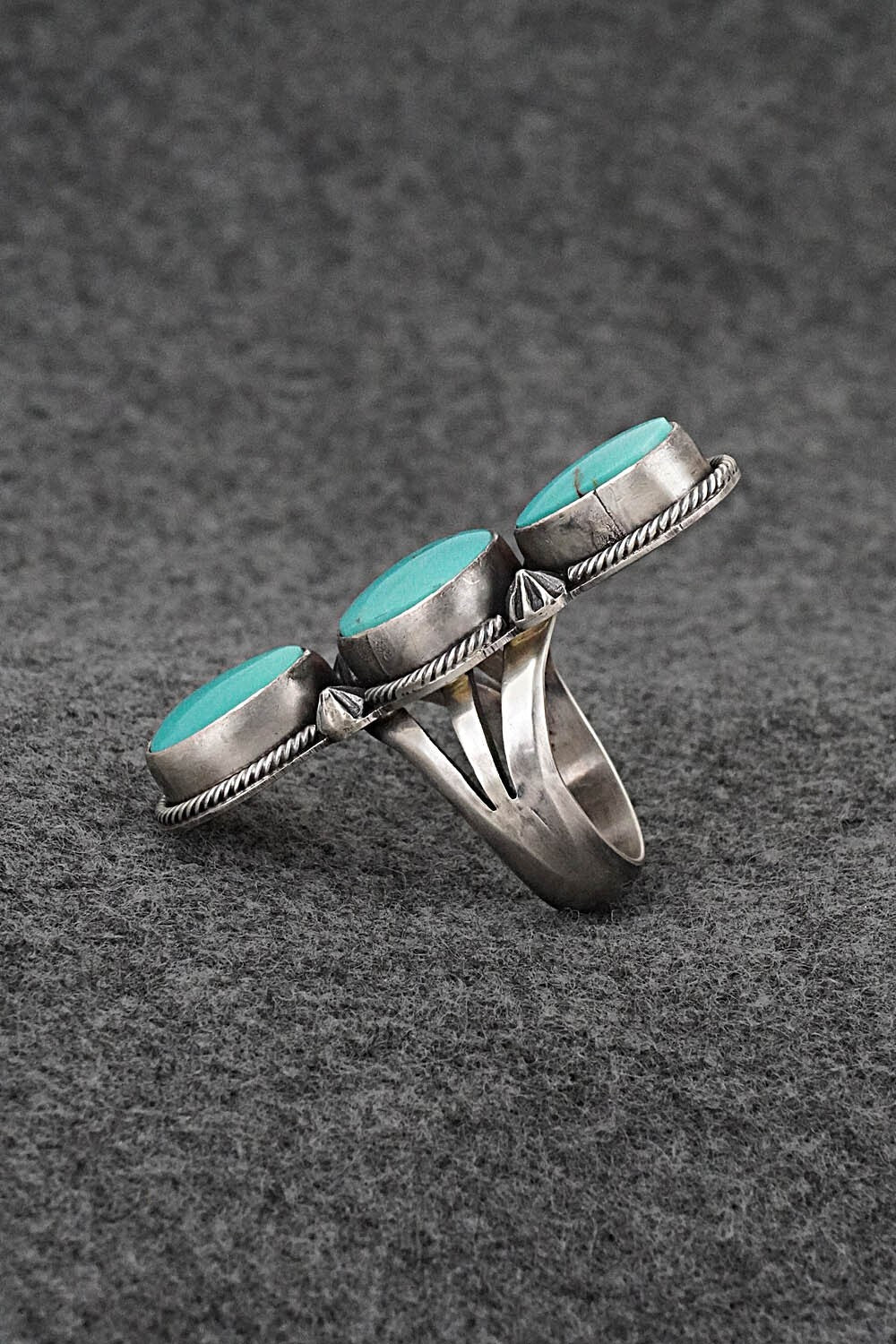 Turquoise & Sterling Silver Ring - Darrin Livingston - Size 7