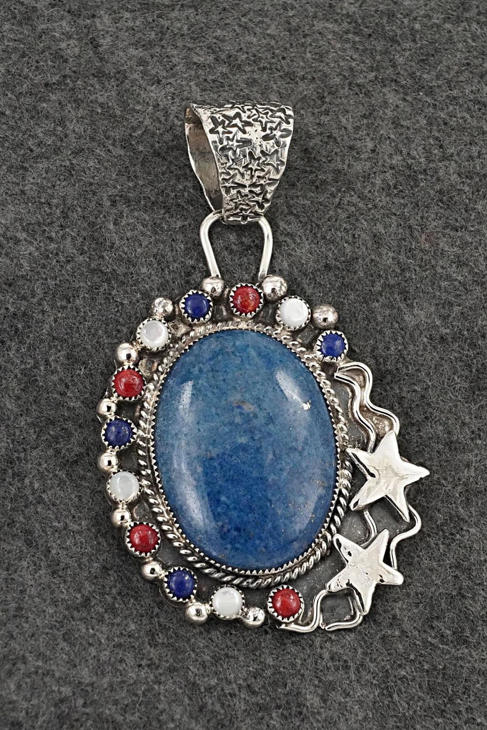 Multi-Stone & Sterling Silver Pendant - Delbert Arviso