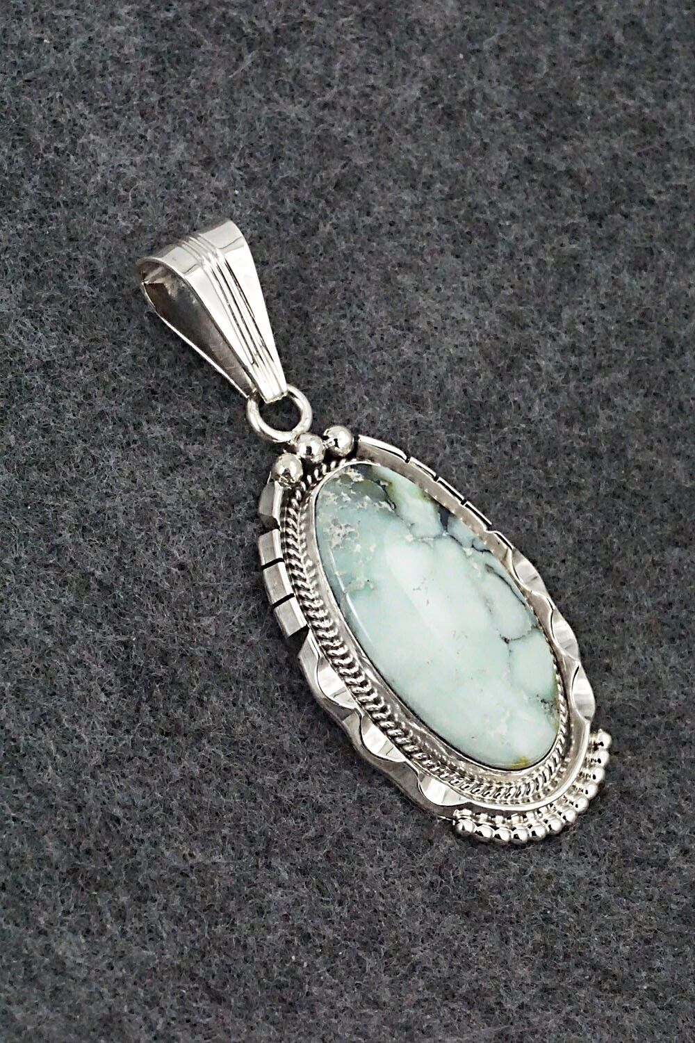 Variscite & Sterling Silver Pendant - Samuel Yellowhair