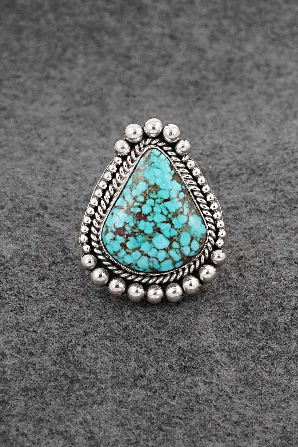 Turquoise & Sterling Silver Ring - Michael Calladitto - Size 9.5