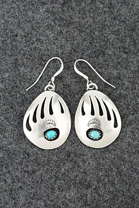 Turquoise & Sterling Silver Earrings - Ervin Begay