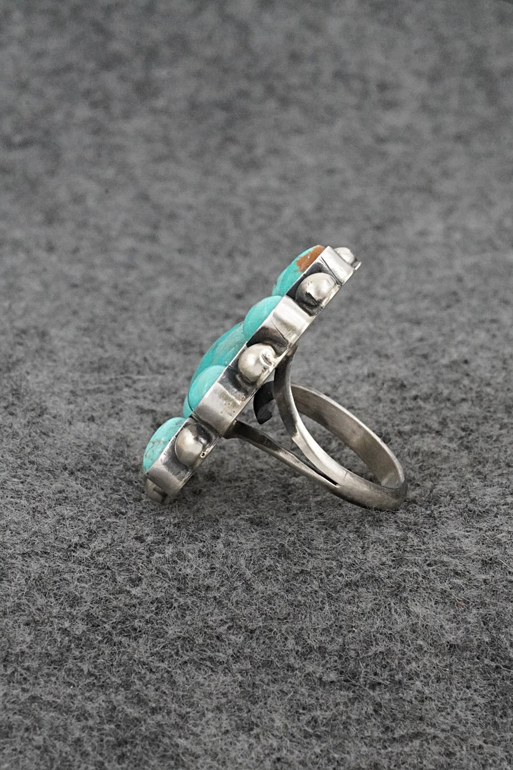 Turquoise & Sterling Silver Ring - Kathleen Livingston - Size Adjustable