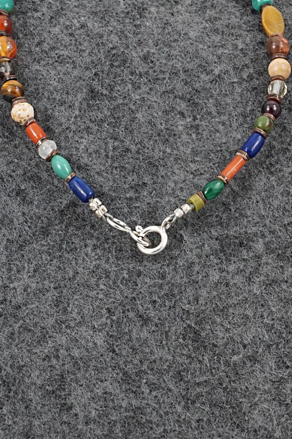 Multi-Stone & Sterling Silver Bracelet - Helen Tsosie