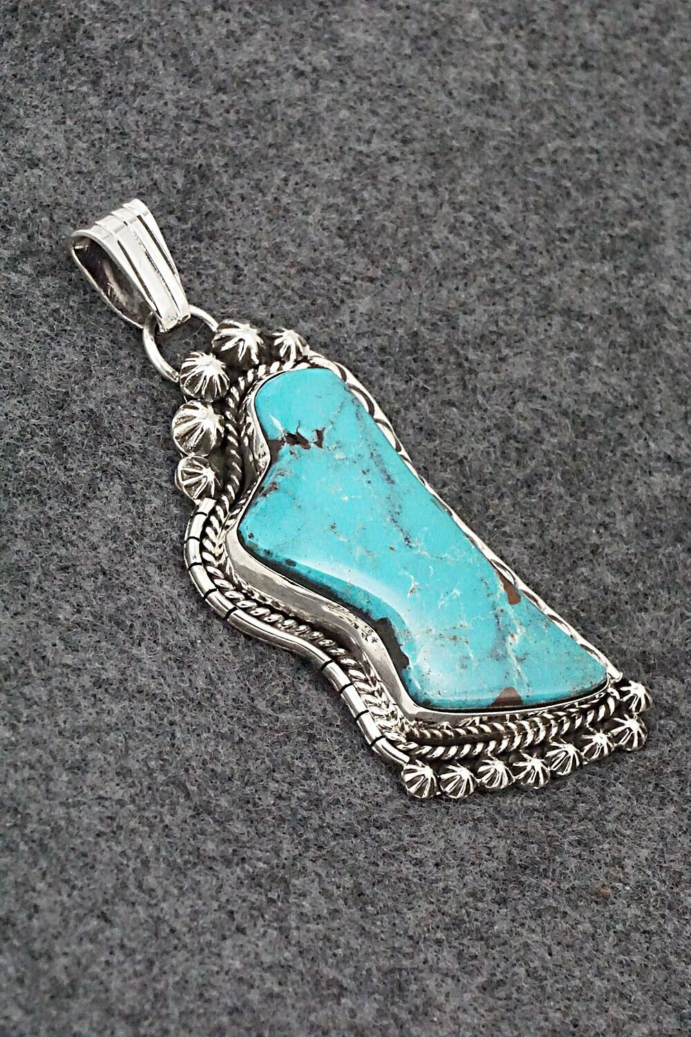 Turquoise & Sterling Silver Pendant - Rita Largo