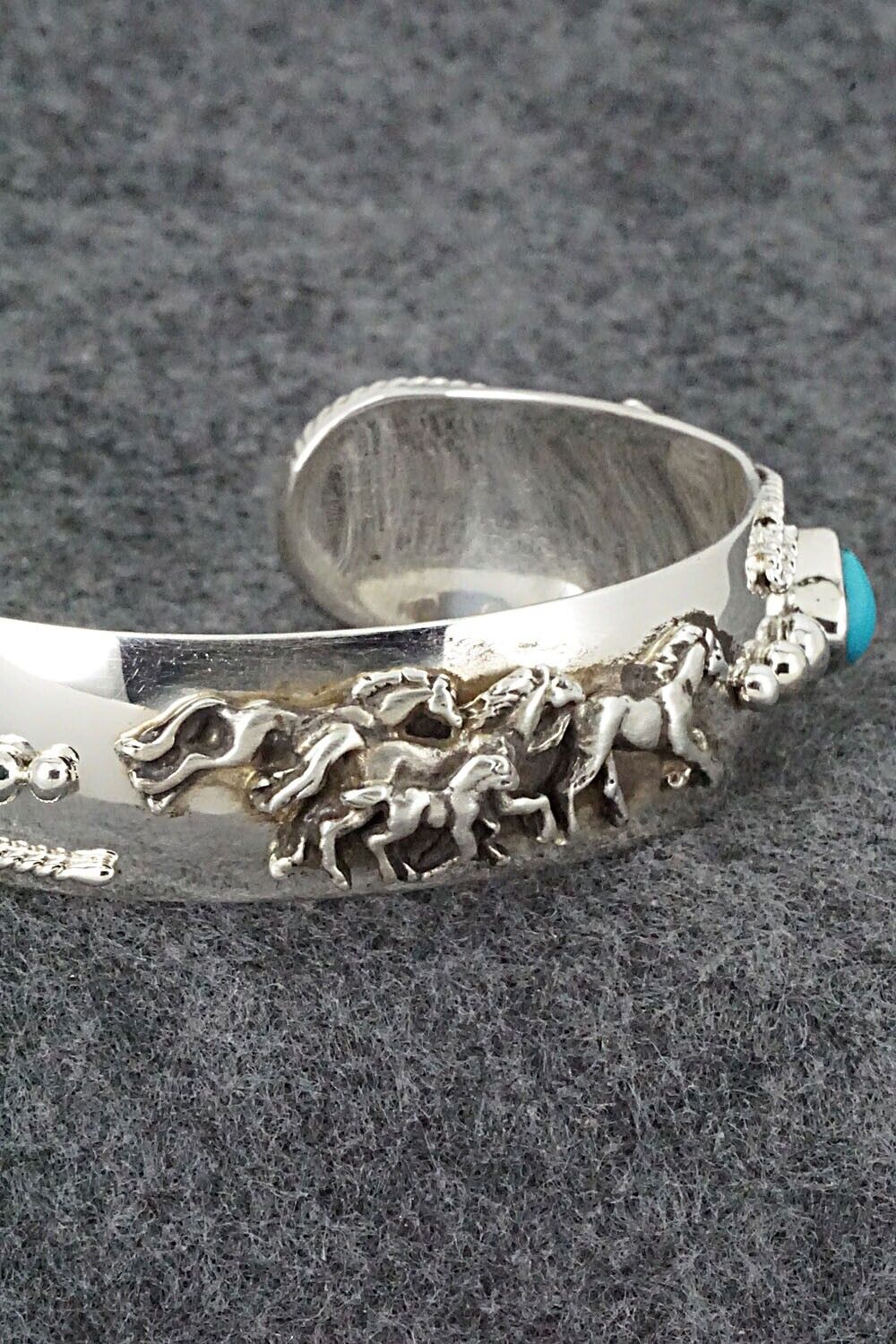 Turquoise & Sterling Silver Bracelet - Bobby Platero