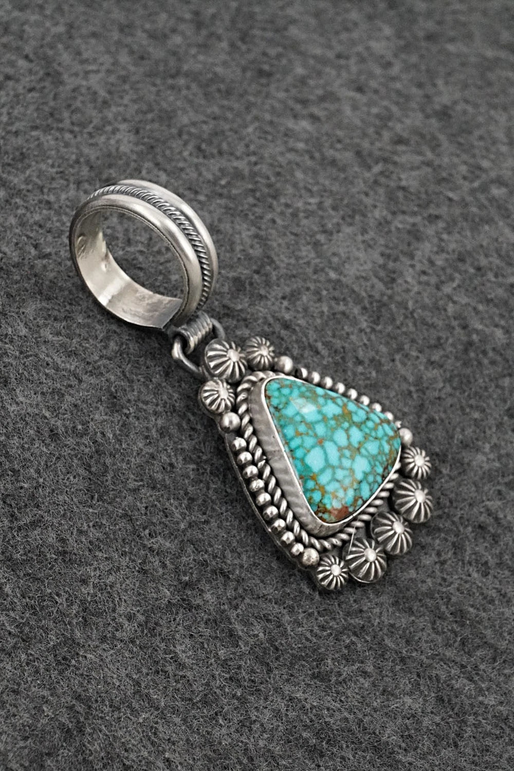 Turquoise & Sterling Silver Pendant - Michael Calladitto