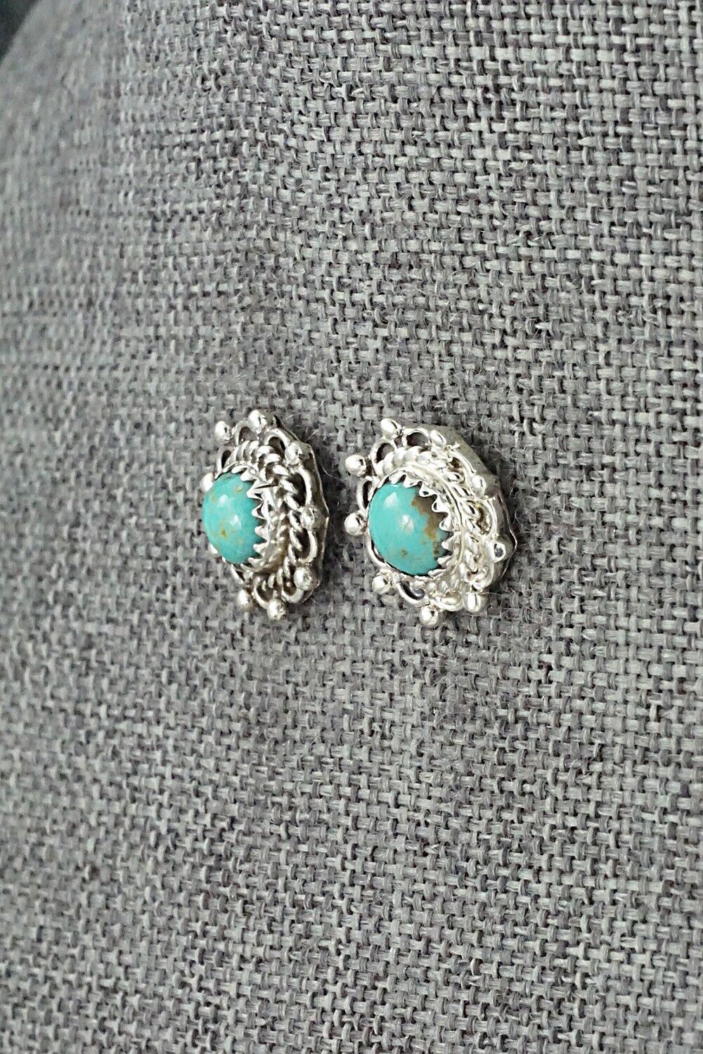 Turquoise & Sterling Silver Earrings - Harris Largo