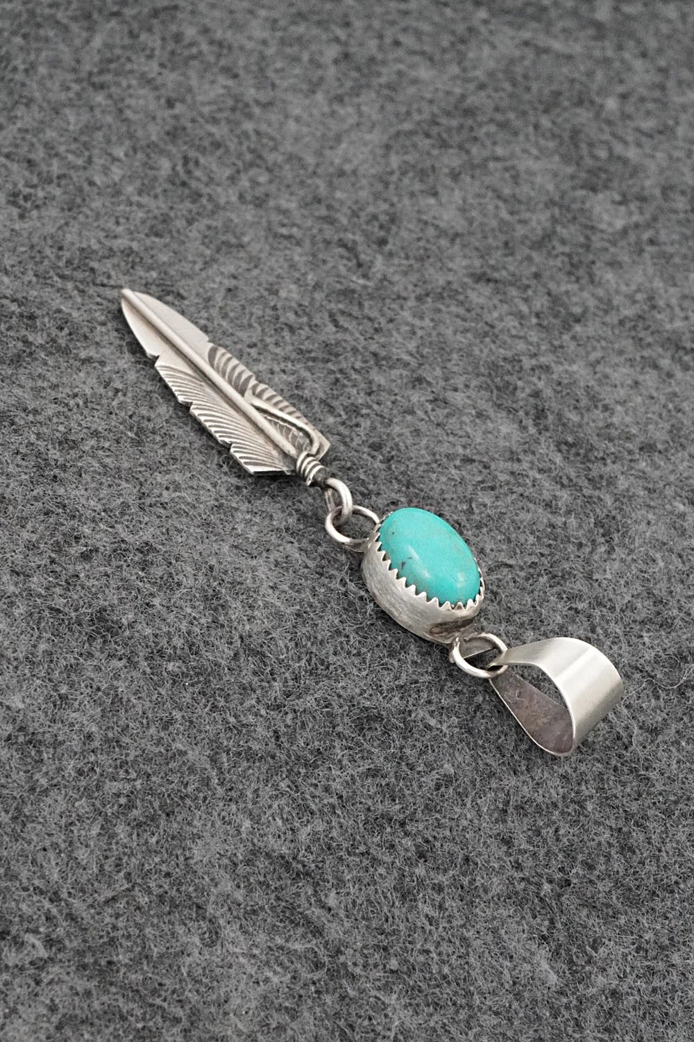 Turquoise & Sterling Silver Pendant - Chris Charley