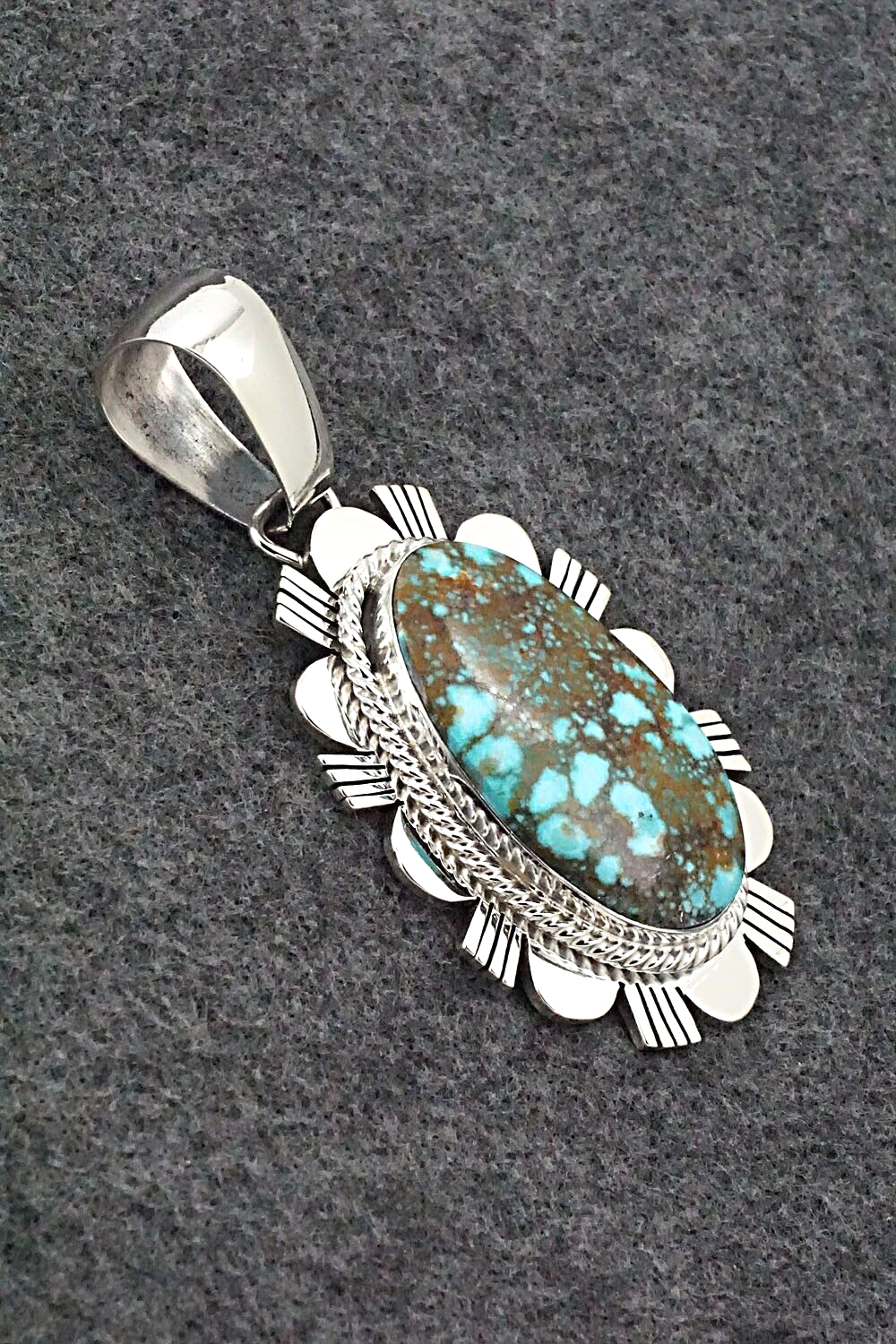 Turquoise & Sterling Silver Pendant - Paul Livingston