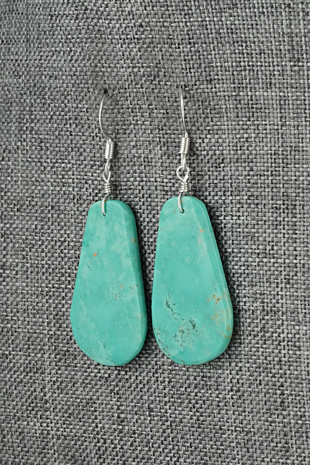 Turquoise & Sterling Silver Earrings - Lupe Lovato