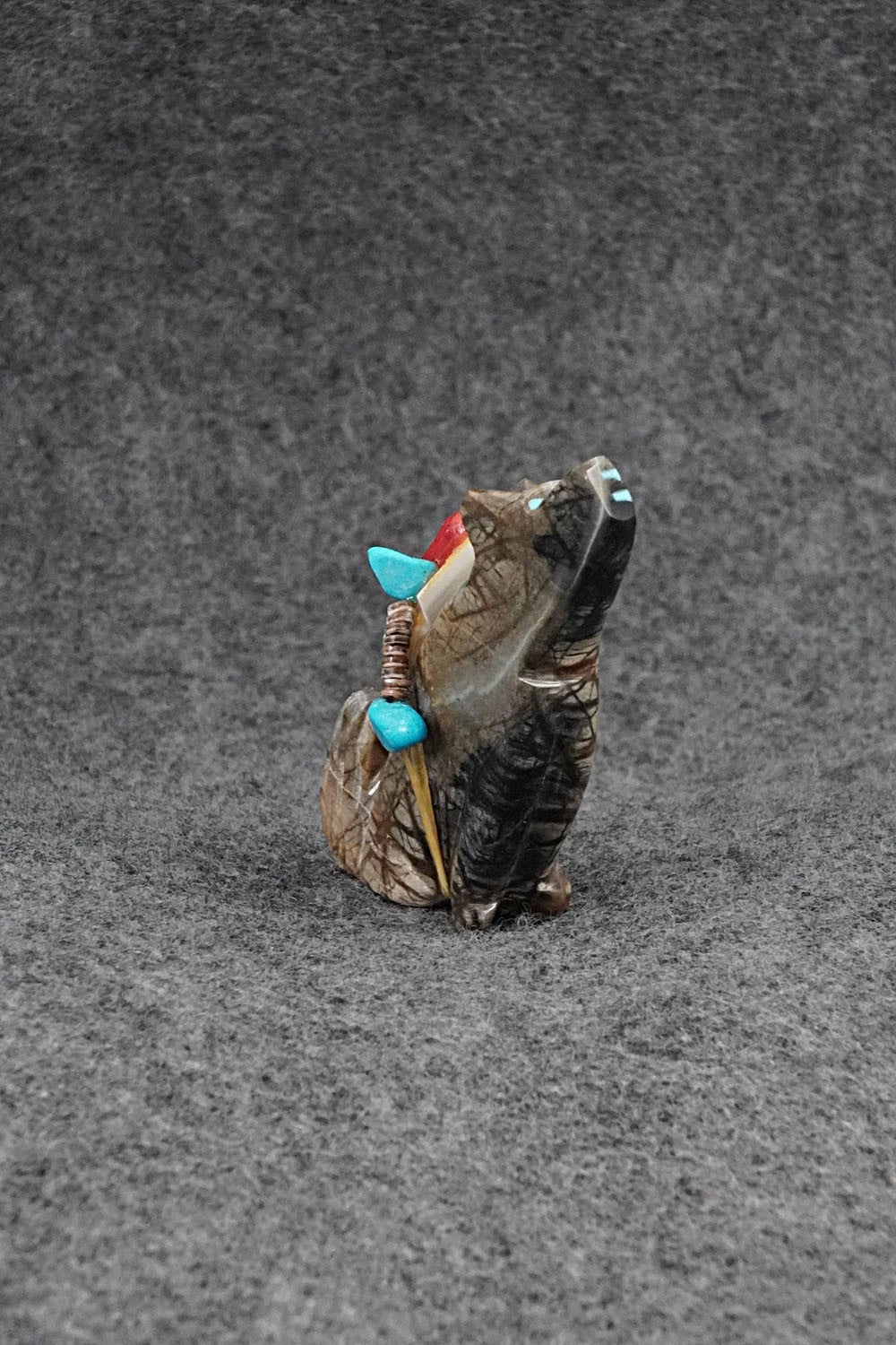 Wolf Zuni Fetish Carving - Rodney Laiwakete