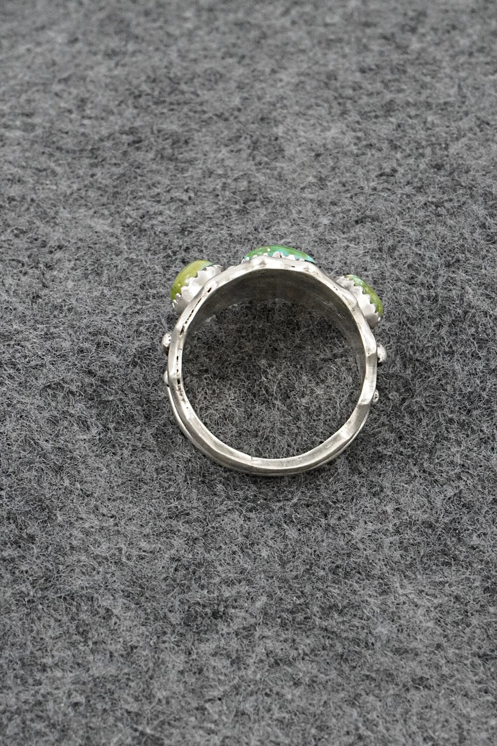 Turquoise & Sterling Silver Ring - Genevieve Francisco - Size 9.5