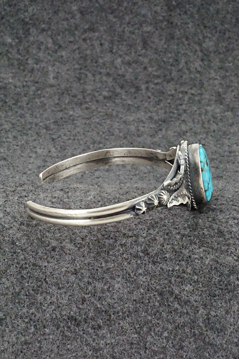 Turquoise & Sterling Silver Bracelet - Gilbert Tom