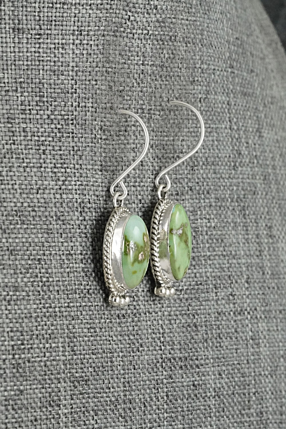 Turquoise & Sterling Silver Earrings - Eugene Gruber