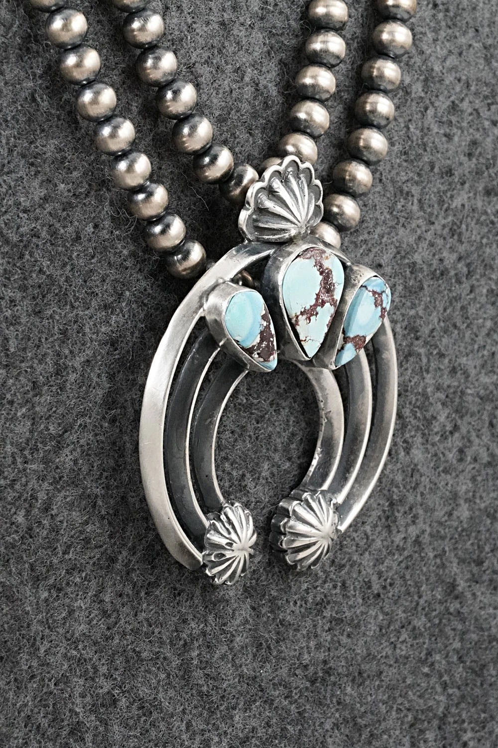 Turquoise & Sterling Silver Necklace - Davey Morgan