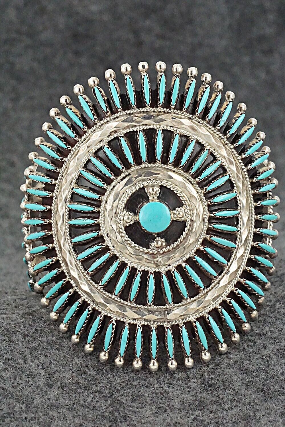 Turquoise & Sterling Silver Bracelet and Ring - Jack Etsate