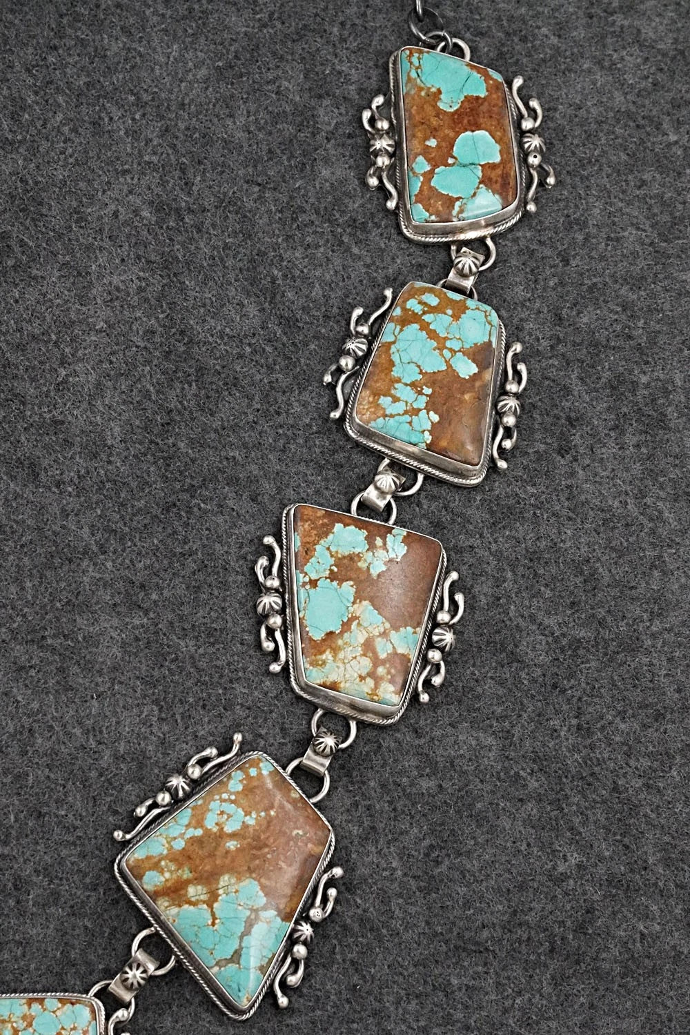 Turquoise & Sterling Silver Necklace and Earrings Set - Kathleen Livingston